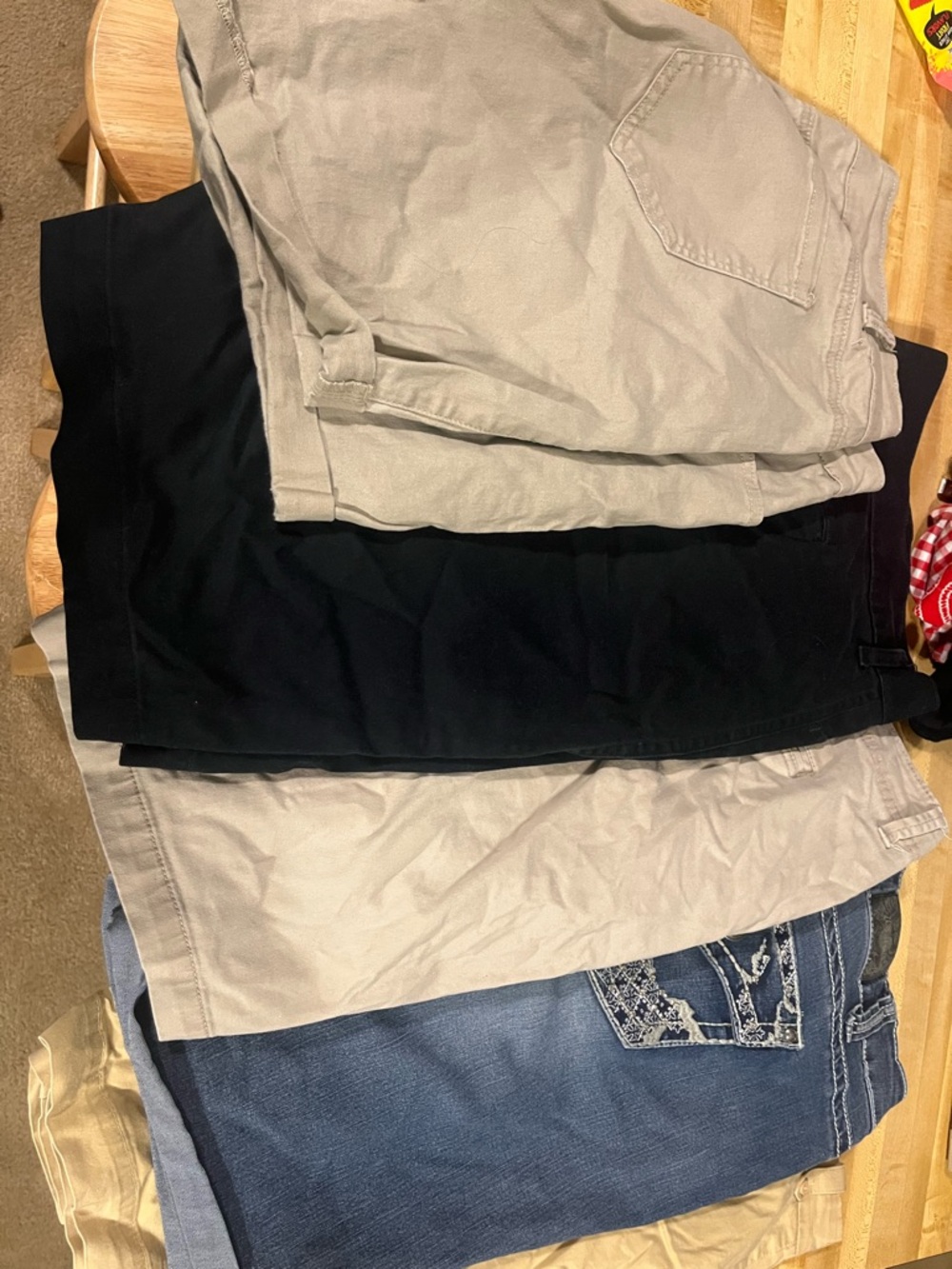 Assorted women’s  long shorts- Black, Khaki, Light Gray, Denim